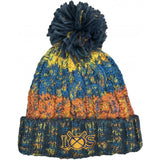 Corkscrew Pom Pom Beanie - Retro Blue