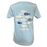 Fish Diamond Organic T-Shirt - Unisex Fit - Light Blue