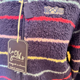 LAdies Lazyjacks Full Zip Snug Fleece - Twilight stripe