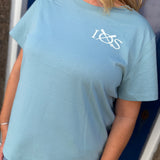 IOS Organic T-Shirt - Women's Fit - Pebble Blue