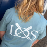 IOS Organic T-Shirt - Women's Fit - Pebble Blue