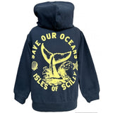 Kids Save Our Oceans Full Zip Hoodie - French Navy