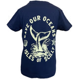 Kids Save Our Oceans T-Shirt - French Navy