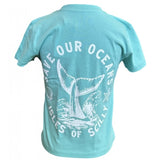 Kids Save Our Oceans T-Shirt - Pool Blue