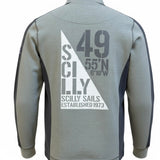 Lazy Jacks Scilly Sail Flag 1/4 Zip Panelled Sweatshirt - Unisex Fit - Khaki