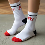 IOS Crew Socks - Navy/Red