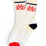 IOS Crew Socks - Navy/Red