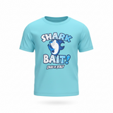 Kids Shark Bait Organic Tee Pool Blue