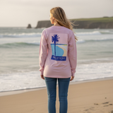Unisex Long Sleeve Tee - Isles of Scilly - Faded Pink