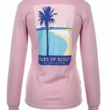Unisex Long Sleeve Tee - Isles of Scilly - Faded Pink