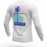 Unisex Long Sleeve Tee - Isles of Scilly - Faded White