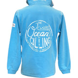 Lazy Jacks Ocean Is Calling 1/4 Zip Sweatshirt - Turquoise