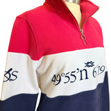 Lazy Jacks Ladies Panel Sweatshirt - Cherry/ Twilight