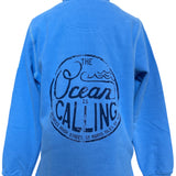 Lazy Jacks Ocean Is Calling 1/4 Zip Sweatshirt - Blue