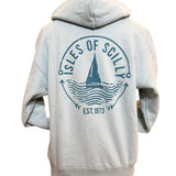 Ships & Waves - Womens Half Zip Sweatshirt - Slate Green