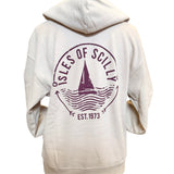 Ships & Waves - Womens Half Zip Sweatshirt - Fawn