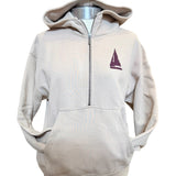 Ships & Waves - Womens Half Zip Sweatshirt - Fawn