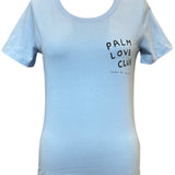 Palm Love Club T-Shirt - Women's Fit - Blue Soul