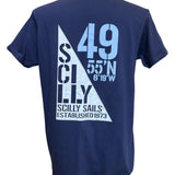Scilly Sail Flag T-Shirt - Unisex Fit - Navy