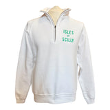 Isles of Scilly 1/4 Zip Sweatshirt - Unisex Fit - White