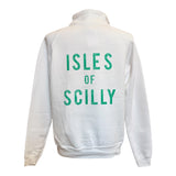 Isles of Scilly 1/4 Zip Sweatshirt - Unisex Fit - White