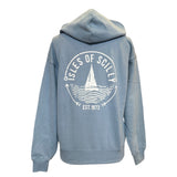 Ships & Waves - Womens Half Zip Sweatshirt - Blue