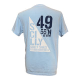 Scilly Sail Flag T-Shirt - Unisex Fit - Hydrangea