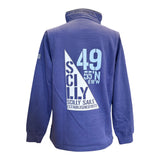 Lazy Jacks Scilly Sail Flag 1/4 Zip Sweatshirt - Unisex Fit - Denim