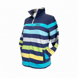 Lazy Jacks Womens Full Zip Sweatshirt - Pistachio srripe