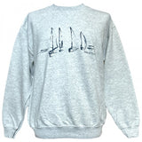 Sail Boats Sweatshirt - Unisex Fit - Ash Grey