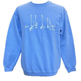 Sail Boats Sweatshirt - Unisex Fit - Carolina Blue