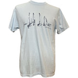 Sail Boats T-Shirt - Unisex Fit, Heavy Weight - Chambray