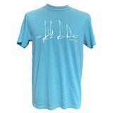 Sail Boats T-Shirt - Unisex Fit, Heavy Weight - Seafoam