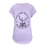 Save Our Oceans Rolled Sleeve T-Shirt - Women's Fit - Miami Pink