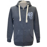 Scilly Sail Flag Full Zip Hoodie - Unisex Fit - Heather Navy