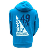 Scilly Sail Flag Full Zip Hoodie - Unisex Fit - Malibu