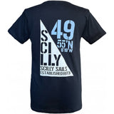 Scilly Sail Flag T-Shirt - Unisex Fit - Navy