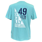 Scilly Sail Flag T-Shirt - Unisex Fit - Pool Blue