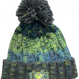 Corkscrew Pom Pom Beanie - Electric Grey
