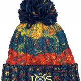 Corkscrew Pom Pom Beanie - Crackling Campfire