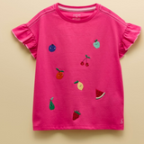 Girls Waverley Pink Frill T-Shirt