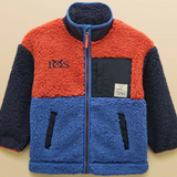 Kids Joules Boys' Billy Blue & Orange Zip Through Fleece