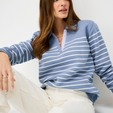 Womens Crew Sandy Flip Collar Sweatshirt