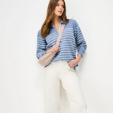 Womens Crew Sandy Flip Collar Sweatshirt