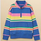 Kids Joules Alfie  1/4 Zip Sweatshirt Rainbow