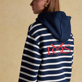 Joules Womens Milbourne Navy Cream Stripe Hoodie