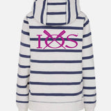 Lazy Jacks Womens Full Zip Hoodie - Stripe