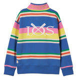 Kids Joules Alfie  1/4 Zip Sweatshirt Rainbow